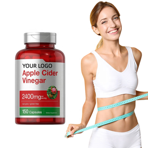 Kapsul Cuka Apel (150 Kapsul) - 2400mg Per Sajian, Suplemen Diet Bebas GMO & Bebas Gluten - Product Image 1