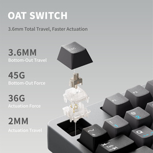 <span class=keywords><strong>Teclado</strong></span> Mecánico de Aluminio Personalizado QK80 Mk2 con Pantalla - Tri-Modo Tipo-C/Bluetooth 5.0/2.4G - Product Image 3