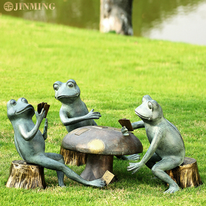 Sculpture grenouille en bronze coulé zone de démonstration bureau de vente communauté <span class=keywords><strong>petite</strong></span> sculpture sculpture personnalisation - Product Image 3