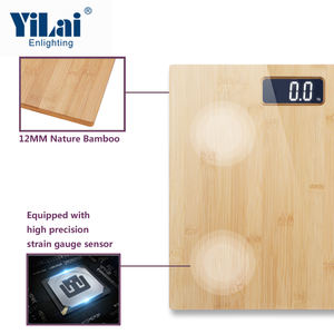 Regali personalizzati bilancia pesapersone per bagno 15mm bilancia per piattaforma personale in bambù naturale Kg/lb/st - Product Image 6