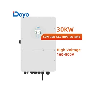 Deye Hybride Omvormer Deye Sun-30K-Sg01hp3-Eu Am2 Omvormer Drie Fase Voor Thuis Zonne-Energie Systeem