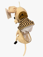Nouveau design Sac en tissu peluche PP coton en forme de souris avec capuche rayée, sac mignon pour bonbons et chocolats