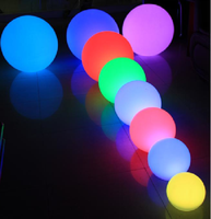 Lumières de décoration de boule de PE de flottement imperméable extérieur à télécommande de LED RGBW futé