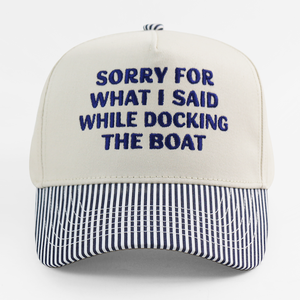 Gorra de Béisbol Estilo Náutico HBA54 de 5 Paneles con Visera a Rayas, Casual, Unisex, para Exteriores, Personalizable OEM - Product Image 3