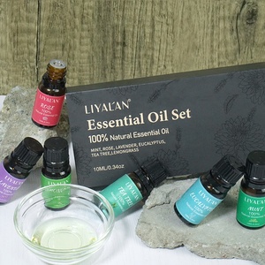 Essential <strong>Oil</strong> <strong>Set</strong> Aromatherapy Mint Tea Tree Lemongrass Eucalyptus Lavender Body <strong>Massage</strong> Essential <strong>Oil</strong> <strong>Set</strong> - Product Image 1