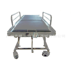 Joyful Abundance Stainless Steel Transport <b>Bed</b> SLV-B4013S Manual With Guardrail Patient Trolley For Hospital Use - Product Image 3