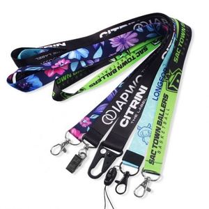 Wholesale Custom Fashion Ribbon Satin <b>Lanyard</b> Keychain Premium Satin <b>Lanyards</b> for Personalized Style - Product Image 1