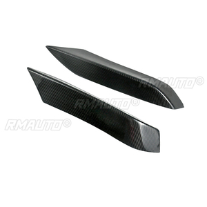 2 pièces pour BMW F80 M3 F82 F83 M4 2014-2019, lames de pare-chocs avant en fibre de carbone véritable, ailerons avant, garnitures de phares antibrouillard - Product Image 5