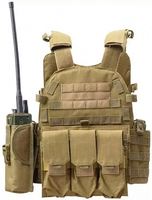 Gilet tactique de sécurité réglable et durable en tissu Oxford, compatible Molle, pour porte-plaques, certifié BSCI