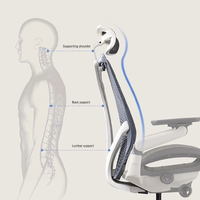 Chaise de bureau ergonomique en maille respirante haut de gamme pour la maison et l'ordinateur, chaise réglable confortable pour hôpital et atelier