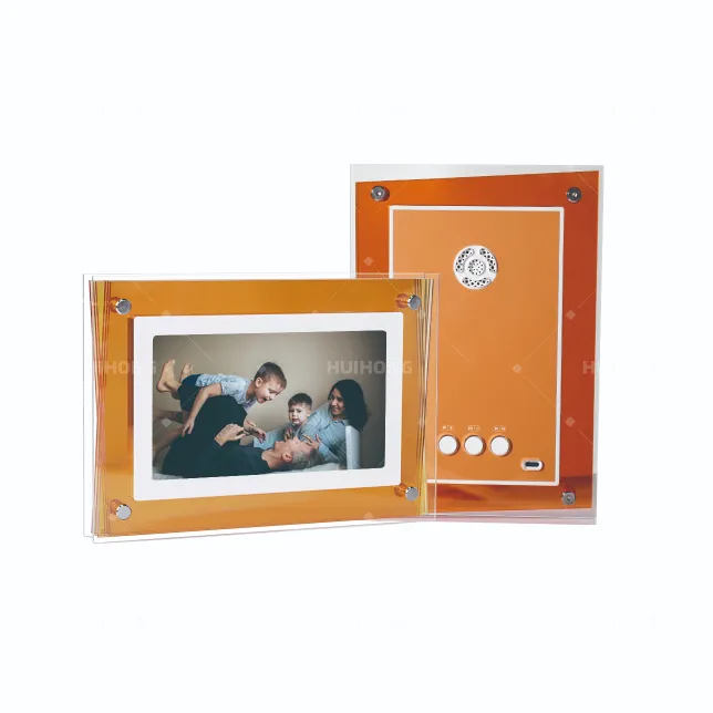 उच्च गुणवत्ता वाले लोकप्रिय उत्पाद रंगीन nft पारदर्शी इलेक्ट्रॉनिक एल्बम डिजिटल ऐक्रेलिक प्लेयर मोशन वीडियो फोटो फ्रेम