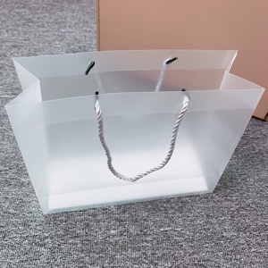 กระเป๋าโท้ทพลาสติกใสกันน้ำกระเป๋าถือพิมพ์ลายสำหรับของขวัญ - Product Image 6