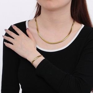 Collier en <span class=keywords><strong>acier</strong></span> <span class=keywords><strong>inoxydable</strong></span> 316L inaltérable, chaîne cubaine NK tendance et élégante, bijou décontracté style hip-hop - Product Image 2