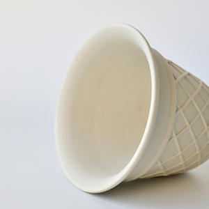 Maceta de Cerámica con Forma de Cono, Esmaltada, de Cerámica Gruesa, Linda, Blanca y Negra, Transpirable, con Orificio de Drenaje, Ecológica para Jardín - Product Image 3