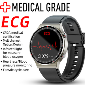 นาฬิกาอัจฉริยะใหม่เกรดทางการแพทย์ G08พีพีจี + ECG วัดออกซิเจนในเลือดและออกซิเจนในเลือดมีความแม่นยำ - Product Image 6