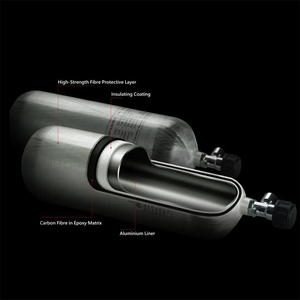 Vente chaude 6.8 <span class=keywords><strong>litres</strong></span> en fibre <span class=keywords><strong>de</strong></span> carbone Composite Type <span class=keywords><strong>3</strong></span> cylindre haute pression pour SCBA/respirateur/puissance pneumatique/<span class=keywords><strong>plongée</strong></span> sous-marine - Product Image 5