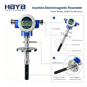 Débitmètre magnétique à branchement direct de grand calibre pour eaux usées industrielles, produits chimiques et eaux de rivière conductrices - Product Image 1