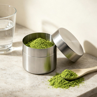 Wadah Penyimpanan Bubuk Matcha Kedap Udara Premium dari Baja Tahan Karat 304 dengan Sendok Penyaring, Merek Kustom Grosir WELAND