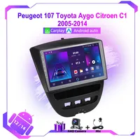 Radio de coche Android para Peugeot 107 Toyota Aygo Citroen C1 2005-2014 reproductor de vídeo Multimedia Carplay inalámbrico 2DIN unidad principal de DVD