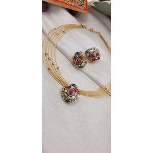 Ensemble de bijoux de la meilleure collection, collier Kundan plaqué or traditionnel, ensembles de bijoux de mariage traditionnels - Product Image 1
