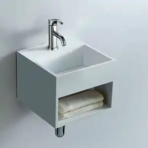 2024 new design American modern bathroom wash hand basin solid surface bathroom wash basin