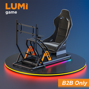 Cockpit <span class=keywords><strong>Simulateur</strong></span> <span class=keywords><strong>de</strong></span> Course LRS08-BS02 en Aluminium pour Jeux Vidéo PC PS4 PS5 <span class=keywords><strong>Xbox</strong></span> G25 G27 G29 G920 et Siège GTR Simracing - Product Image 1
