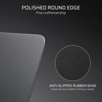 Glass Mousepad Tempered Aluminosilicate Glass Mat with AG or Oil Sand Finish AF EXO Coating 2mm 3mm Rounded Edge Gaming