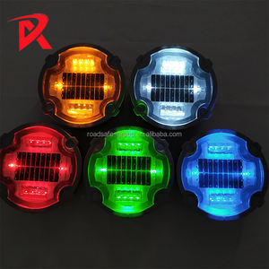 ريف سيتي IP68 مسمار طريق شمسي من الألومنيوم والبلاستيك أدى وامض تحذير أبيض عاكس ضوء حركة المرور - Product Image 6