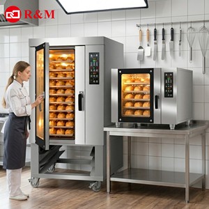 <span class=keywords><strong>Four</strong></span> à convection professionnel en acier inoxydable pour boulangerie, 5 plateaux de 60x40 cm, idéal pour la cuisson de gâteaux et pâtisseries, à gaz ou électrique. - Product Image 1