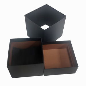 Boîte de montre kraft en papier d'art noir de luxe Forme de créateur rigide avec poignée Finition mate Boîte de base supérieure avec enveloppe-Prix raisonnable - Product Image 4