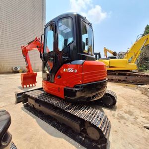 Mini petite pelle d'occasion Kubota rouge machine Kubota KX155 KX155-3 d'occasion pelle sur chenilles à vendre - Product Image 4