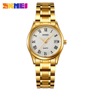 Skmei Quartz Watch Rose Gold Stainless Steel Band Analog Display Women's Watch 7.8mm Thin 30M Waterproof - Product Image 5