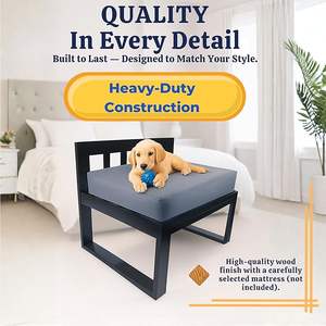 Houten hondenbedframe met verstelbare poten, Koop FrameBedside Pet <span class=keywords><strong>Sleeper</strong></span> & verhoogd stapelbedframe, verlenging voor menselijk <span class=keywords><strong>bed</strong></span> - Product Image 5