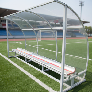 Abri portable anti-vandalisme pour équipe de football, banc de joueurs de football avec sièges de remplacement en aluminium style banc PY-LD - Product Image 1