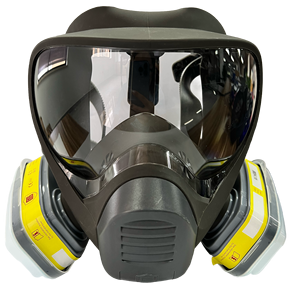 Masque respiratoire intégral avec cartouche filtrante pour gaz acides et vapeurs, en silicone réutilisable, pour la protection dans la production chimique - Product Image 1