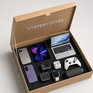 Caja Misteriosa de Electrónicos Estilo <span class=keywords><strong>Amazon</strong></span>, Sorpresa con <span class=keywords><strong>Gadgets</strong></span> Tecnológicos Aleatorios, Reloj Inteligente, Audífonos, Batería Externa para Reventa en Tienda Online 2025 - Product Image 1