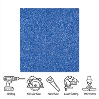 Feuille d'acrylique coulée scintillante bleu roi de 1/8 po pour découpe laser CO2, ornements, badges, bijoux DIY, artisanat personnalisé