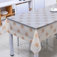 Nappe de table en PVC de luxe à motif floral, résistante à l'huile, à l'eau et aux taches, pour la maison, les fêtes, anti-eau TC94-R330-1