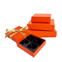 Boîte à chocolat personnalisée de luxe avec insert en plastique alimentaire pour base de couvercle, emballage étanche, logo en relief et marquage à chaud