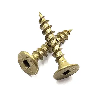 golden Ruspert surface treatment #2 Square Drive Ultra Low Profile Pancake Head Screw