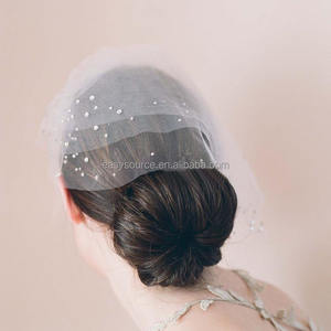 JD04 मोहनेवाला पर्दा वेडिंग दुल्हन Bircage Rhinestones के साथ पर्दा - Product Image 3