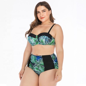 Costume da bagno a vita alta con ferretto Sexy di grandi dimensioni Bikini <span class=keywords><strong>Push</strong></span> <span class=keywords><strong>up</strong></span> Slim taglie forti - Product Image 4