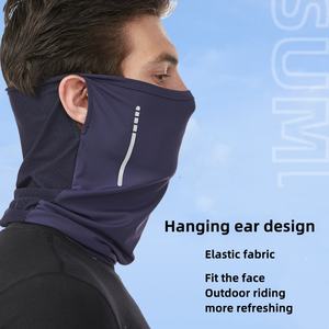 Penutup Wajah Logo Kustom Anti UV, Masker Syal Bernapas Tahan Angin, Bandana Fleece untuk Olahraga Luar Ruangan, Bersepeda, Memancing, Pelindung Leher - Product Image 3