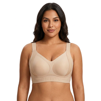 Soutien-gorge push-up sans armatures, bonnet 3/4 moulé, maintien doux, grandes tailles M à 5XL, vente en gros, brassière femme en cinq couleurs