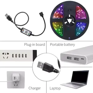 Werkseitige LED-Licht leisten RGB Strip Light Kit Wasserdichte und hoch helle USB 5V SMD LED-Weihnachts beleuchtung