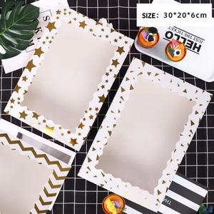 YZ Wasserdichte Papierboxen Kundenspezifische Matt Laminierte Süßigkeiten-Geschenkboxen für Doppel-Süßigkeiten-Sets Partyfavors Lebensmittelverpackung - Product Image 6