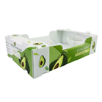 Boîte d'emballage pour raisins, robuste, impression personnalisée, boîte logistique en plastique ondulé, caisse réutilisable pour fruits et légumes