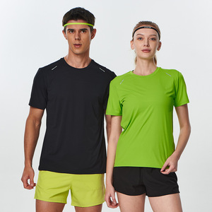 T-<span class=keywords><strong>shirt</strong></span> de <span class=keywords><strong>sport</strong></span> personnalisé pour hommes et femmes, manches courtes, col rond, antibactérien 7A, séchage rapide, respirant, pour la course à pied et le fitness - Product Image 2