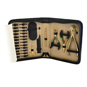 Kit d'outils pour extensions de cheveux avec logo personnalisé pince à perles Nano link pince à enlever les cheveux mini ciseaux à fil pinces à cheveux pinces à cheveux - Product Image 1