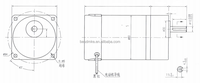 Moteur à engrenages CC brossé BeUDMKE personnalisé 60 W 12 V, rapport 1:10, 2200 tr/min, avec boîte de vitesses 4GN 10K